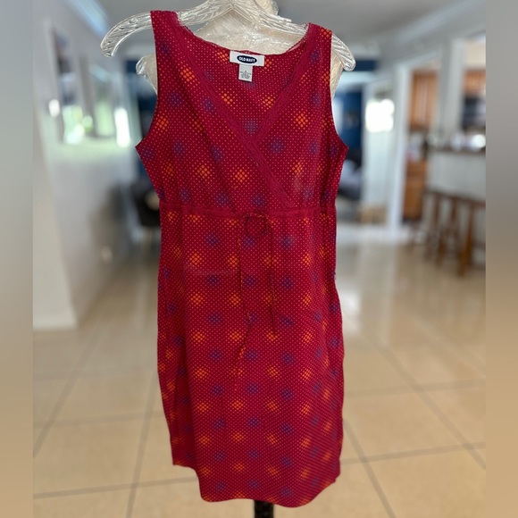 Old Navy Red and Pink Sleeveless Sundress - Picture 1 of 2